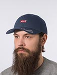 Бейсболка LEVIS арт. D7723-0003 Housemark Flexfit Cap (navy blue)